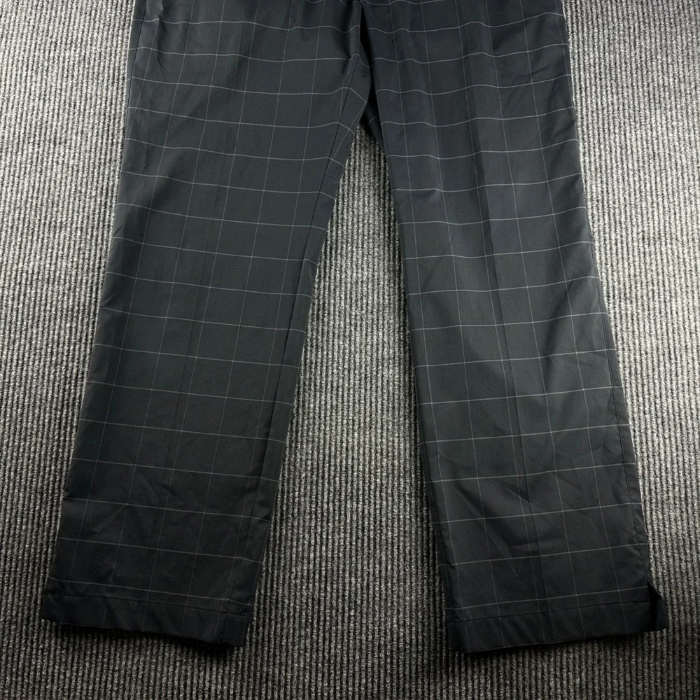Nike Golf Tour Performance Dri-FIT Plaid Pants Mens 38x32 Dark Grey Windowpane